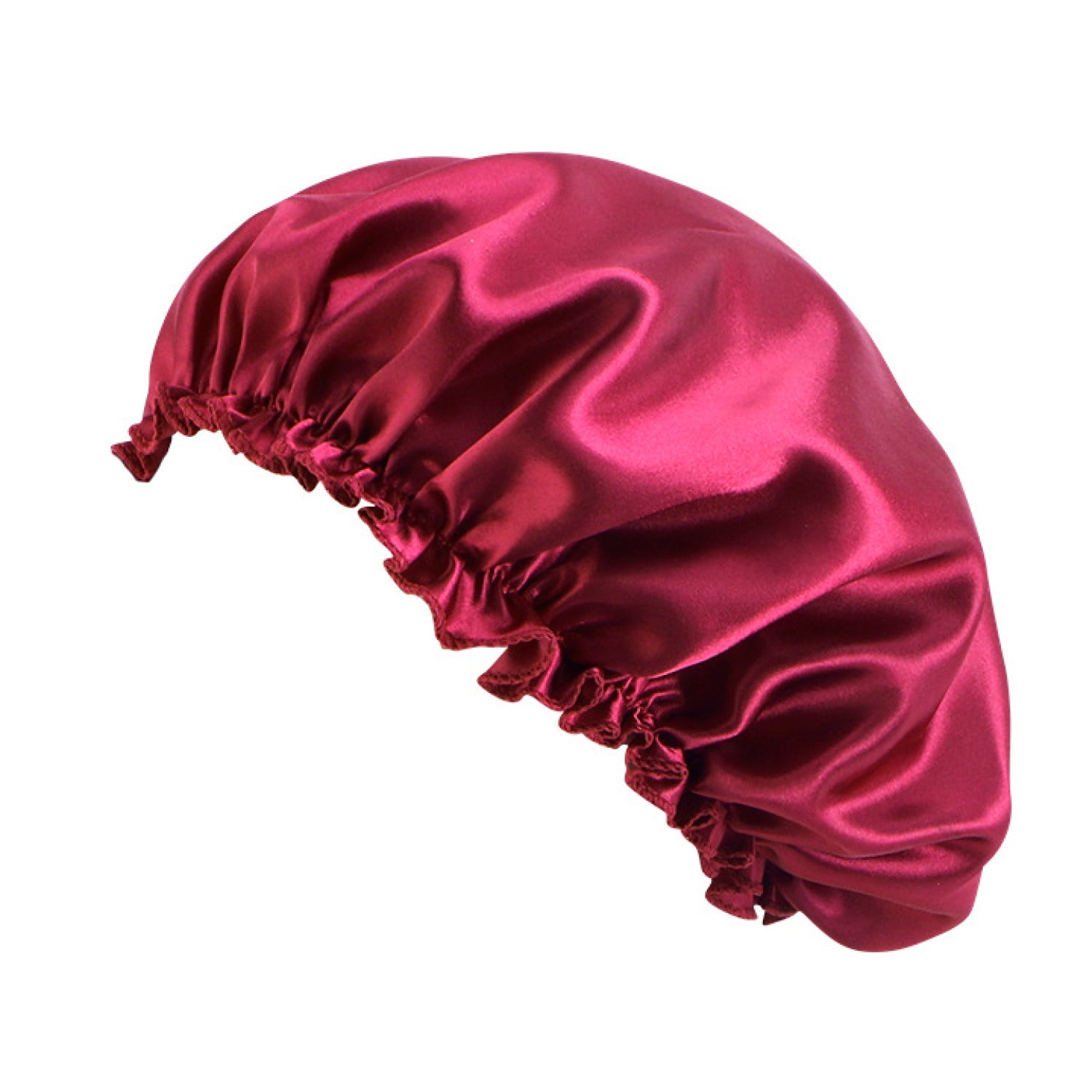 Шапочка для сну та доглядом за волоссям Cosmo Shop атласна, бордова, 1 шт (CS450J)