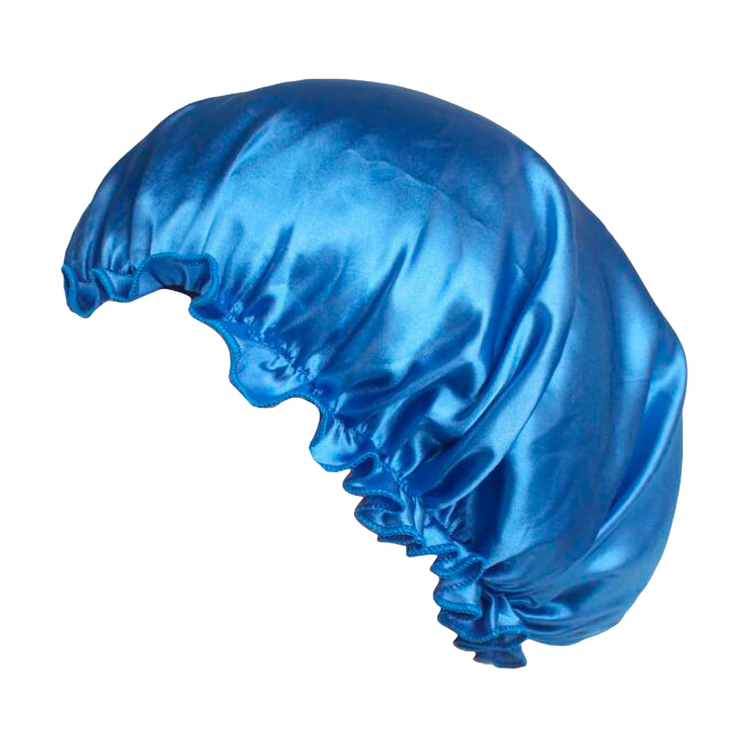 Шапочка для сну та доглядом за волоссям Cosmo Shop атласна, синя, 1 шт (CS450N)